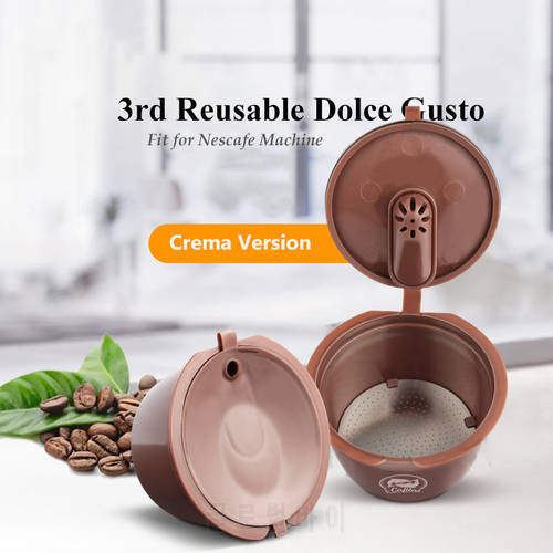 ICafilasDripper Crema Coffee Capsule Filter Upgrade 3rd For Dolce Gusto Cafeteira Refillable Reusable Coffee Cup Baskets