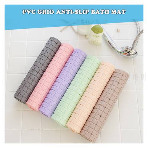 NEW Color Anti-Slip PVC Bathtub Bath Mat With Sucker Kid&39s Shower Grid Bath Mat Soft Massage Pad Kitchen Bathroom Hotel Carpet