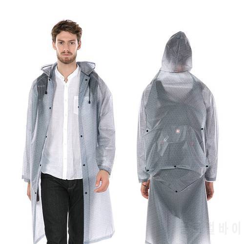 Long Ladies Men Waterproof Raincoats Plastic Rain Coat Thick Poncho Backpack Jacket impremiable Rainwear Hiking Schoolbag 6YY178