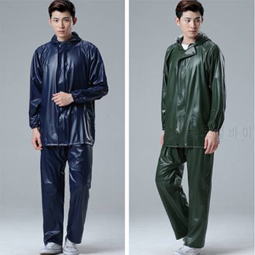 Waterproof Rain Jacket Elasticity Raintcoat PVC Suit Parts Trench Coat Hood Raincoat Men Waterproof Capa De Chuva Infantil YY299