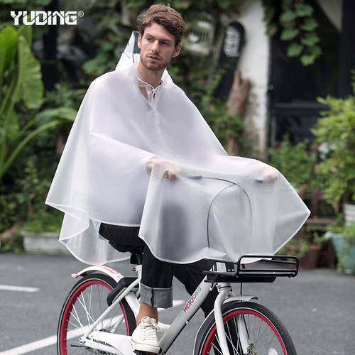 Yuding Bicycle Rain Poncho Outdoors Waterproof Thick Fashion Male Capes Stylish Cycling Rainwear For Men With Handbag