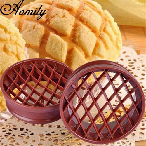 Aomily Bread Pineapple Shaped Mold Pastry Cutter Dough Cookie Press Bread Cake Biscuit Stamp Moulds Kitchen Pastry Baking Tools