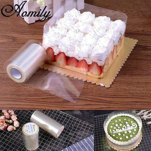 Aomily 8/10cm x 10m Cake Dessert Transparent Surrounded Tape for Cake Mousse Stereotype Decoration DIY Pastry Sugar Craft Baking