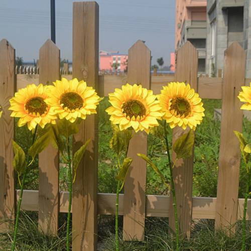 1Pc Fake Silk Sunflower Artificial Flower Home Garden Fence Decoration Fake Flower Vivid Big Artificial Sunflower Shipping