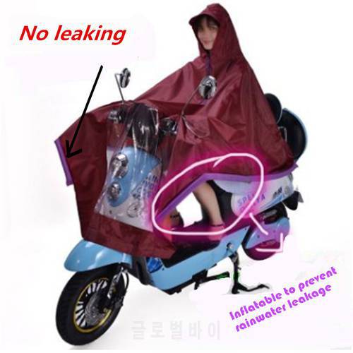 No leaking Extra Large Windproof Waterproof Motorcycle Scooter Rain Hoodie Coat Women Men Big Raincoat Cover Cape Poncho