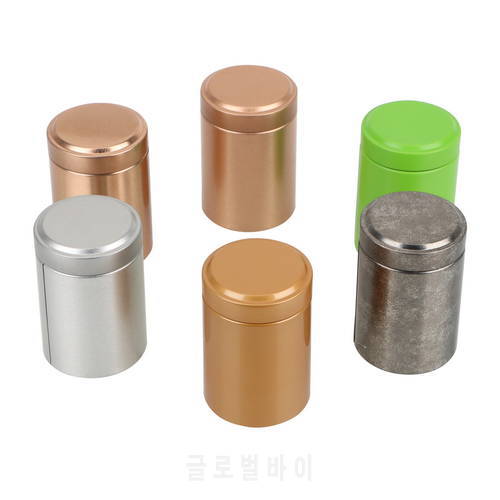 Portable Mini Tea Caddy Alloy Kung Fu tea Sealed Cans Seal Tea Box Cans Multifunction Dried Fruit Collection Teaware