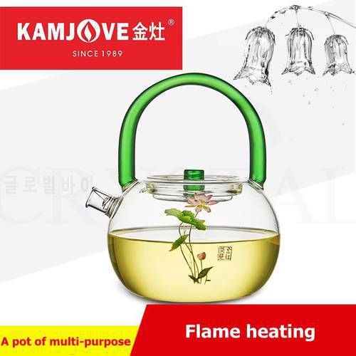 Kamjove glass beam pot teapot open flame heated kettle tea pot teapot