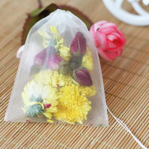 100pcs/lot Empty Tea Bag Nylon Material Teabags With String Heal Seal Filter Bag for Herb Loose Tea 7sizes
