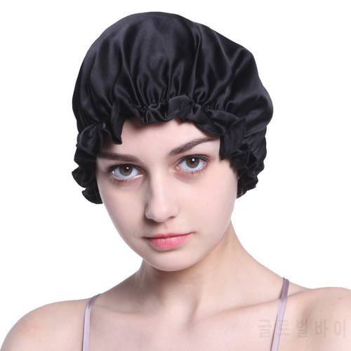 Silk Shower Cap 100% Natural Silk Fabric Women Caps for Hair Treatment Free Size No Waterproof silk natural textile best selling