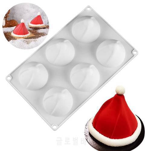 Christmas Hat Silicone Molds Cake Decorating Tool Bakeware French Dessert Mousse Cake Mold Baking Cupcake Silicone Mousse Mould