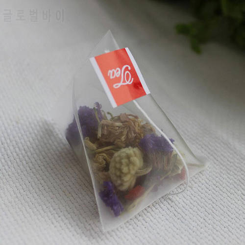1000pcs/lot Empty Nylon Tea Bags With String Heat Seal Filter Paper Herb Loose Disposable Tea infuser Strainer Customized logo
