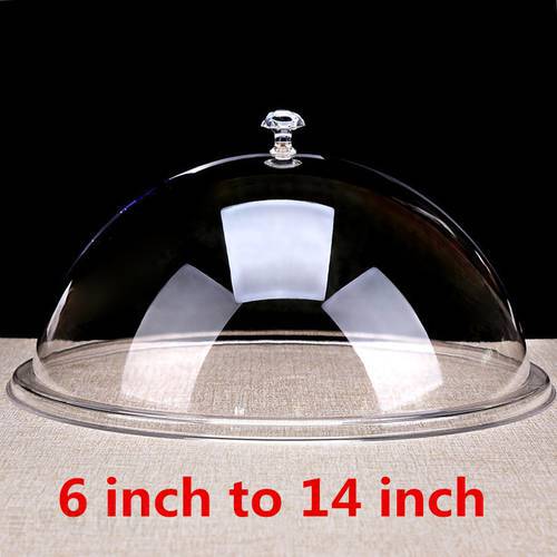 1pcs Transparent round food cover Exhibition preservation Lid cake Lids PC acrylic meal cover bread cover snack dust tray Lids
