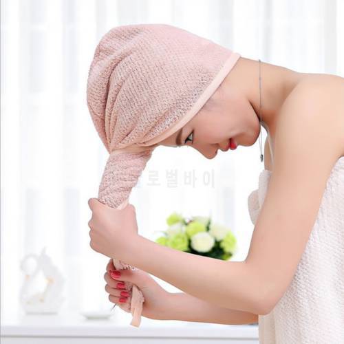 2pcs Shower Cap Magic Microfiber Hair Quick Drying Dryer Towel Bath Wrap Cap Quick Hat Turban Dry shower cap hair bonnet