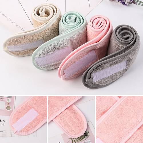 Adjustable Wide Hairband Makeup Head Band Toweling Hair Wrap Shower Cap Stretch Salon SPA Facial Headband Make Up Accessories