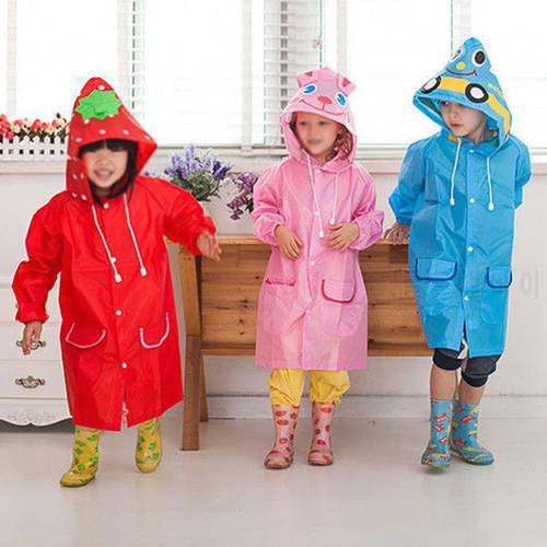Outdoor Cute Waterproof Kids Rain Coat For children Raincoat Rainwear/Rainsuit,Kids Animal Style Raincoat 5 Colors Free Shipping