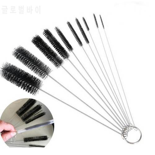 10pcs Nylon Tube Brushes Straw Set For Drinking Straws Glasses Keyboards Jewelry Cleaning Brushes Clean Tools