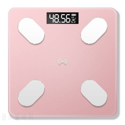 Digital Scale Body Fat Electronic Scale Weighing Weight USB Rechargeable Smart Scales 59 Item Data BT Connection Voice Broadcast