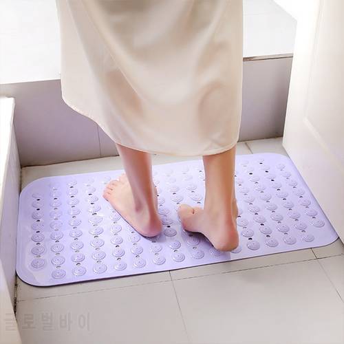 Safety Anti-Slip Shower Mat 38x71cm PVC Bath Mat Point Bead Massage Pad Bathroom Toilet Kitchen Floor Carpet with Suction Cup
