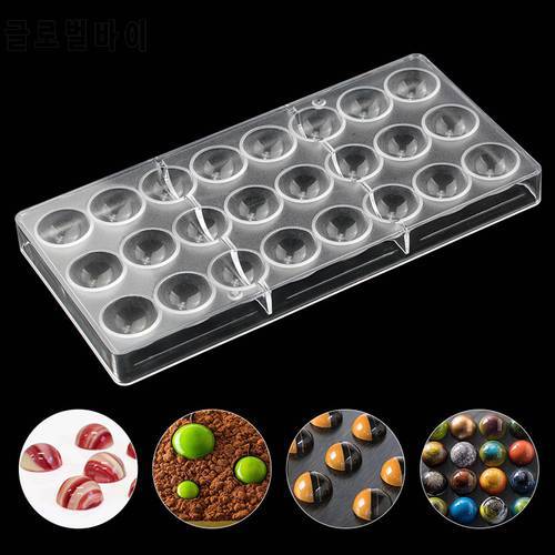 24 Half Ball Clear Diamond Chocolate Mould DIY Baking Molds For Sweets Chocolate Maker Mousse Candy Mold Baking Pastry Tool