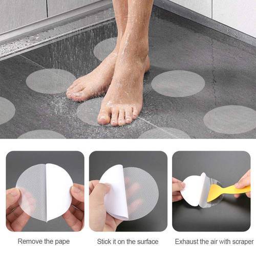 40 pcs/set PEVA Shower Anti-slip Stickers White Round Bathroom Non-slip Rubber Soft Waterproof Shower Anti-slip Pad