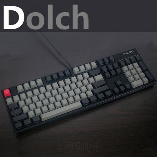Cool Jazz Black Gray mixed Dolch Thick PBT 104 87 68 61 Keycaps OEM Profile Key caps For MX Mechanical Keyboard Free shipping