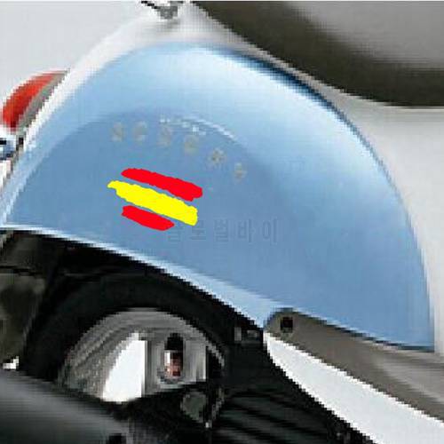 2x Spanish flag sticker , Creative spain vinyl decal stickers for cars motorcycles, bicycles, refrigerators decor