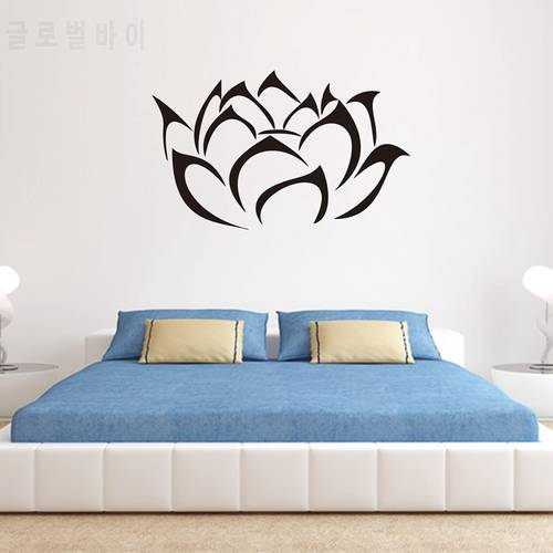 Lotus flower vinyl wall sticker ,Lotus blossom wall art decal free shipping T3018
