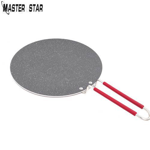 Master Star 34cm Flat Omelet Crepe Arabian Bread Chapatis Pancakes Pizarette Frying Pan Non-Stick For Naan Gas Cooker