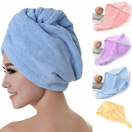 Women Towel Cap Quick Dry Hair Wrap Microfiber Shower Cap Bathing Magic Drying Hat rapid-drying Salon Towel