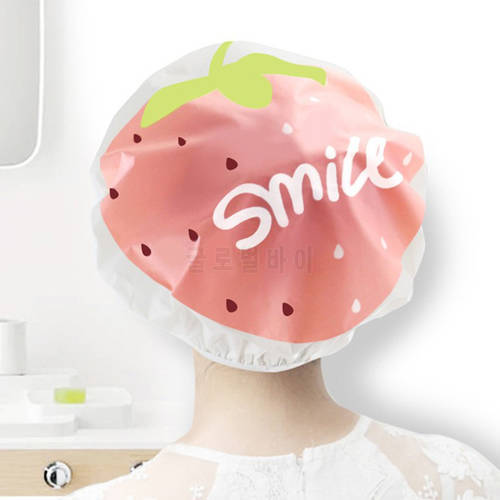 1 pcs Fruit cute shower cap cartoon lady kitchen bath shower cap