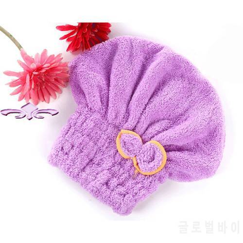 Microfiber Women Bathroom Hair Towel Quick-Dry Hair Hat Turban Super Absorbent Head Wrap Shower Cap Bath Towels