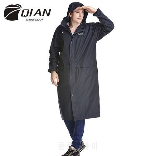 QIAN Impermeable Long Raincoats Women/Men Waterproof Trench Coat Poncho Single-layer Rain Coat Women Rainwear Rain Gear Poncho