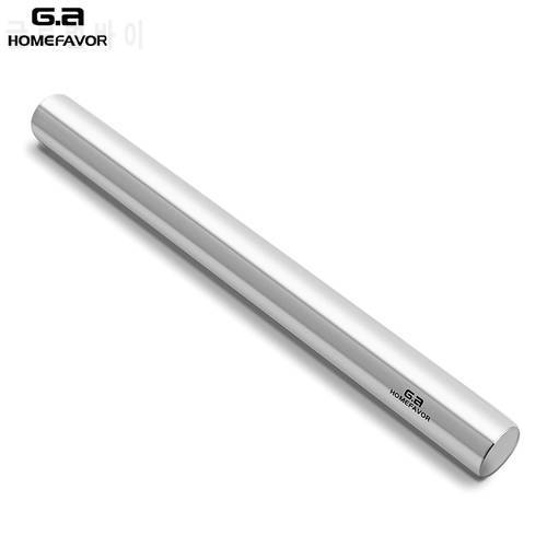 G.a HOMEFAVOR Rolling Pin Stainless Steel Hand Dough Roller Bake Cake Pizza Pastry Accessories Non-stick Kitchenware