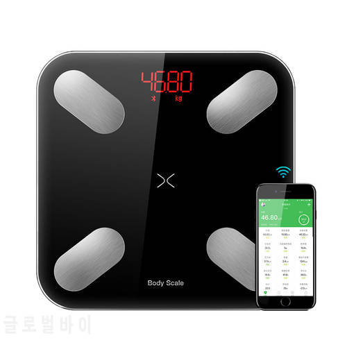 10 Body Data Smart Bathroom Weight Mi Scales Fat Percentage Bascula Digital Peso Corporal Led Display Electronic Floor Scales