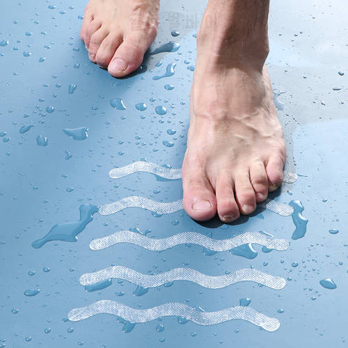 12/24pcs/pack Anti Slip Bath Mat Grip Stickers S Shape Non Slip Shower Strips Flooring Safety Mat Pad PVC Anti Slip Bathroom Mat