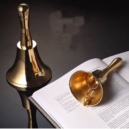 Hand Brass Bells for Children Chinese Pure Cupper Bell for Bed Call Remind Class Small Large Christmas Jingle Bell for Crafts