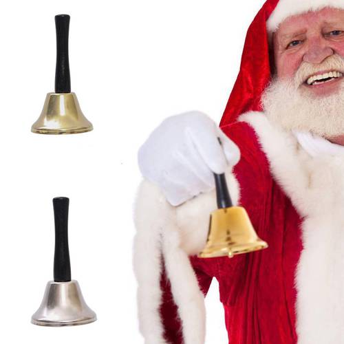 Metal Christmas Hand Bell Noble Reception Dinner Party Decor Jingle Bells Christmas Tree Decorations for Home Accessories Crafts
