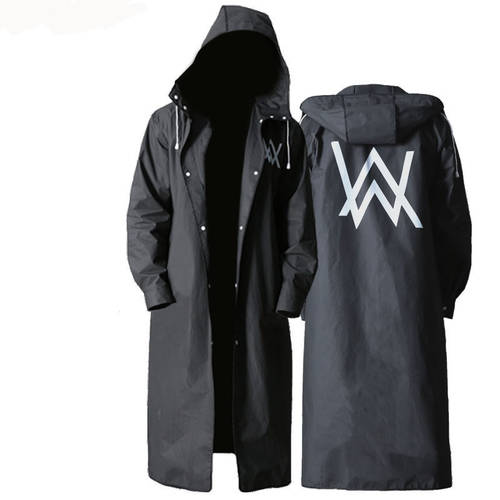 Stylish EVA Black Adult Raincoat Pattern Outdoor Men&39s Long Style Hiking Poncho Environmental rain coat