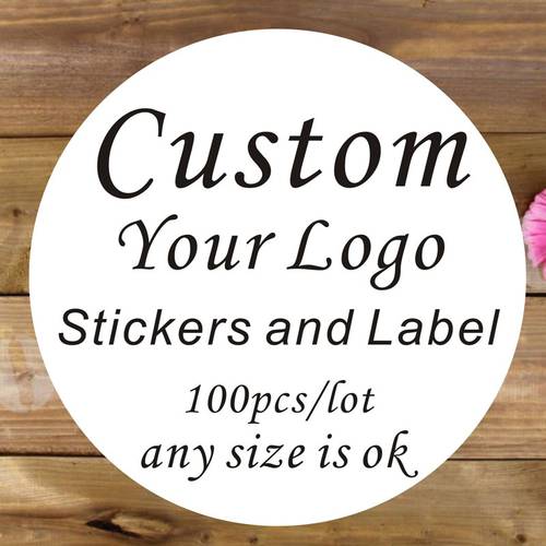 100PCS 3-7cm Custom Wedding Labels Personalized Sticker Label Business Labels in Spanish For Party Favors Wedding Gift Favors