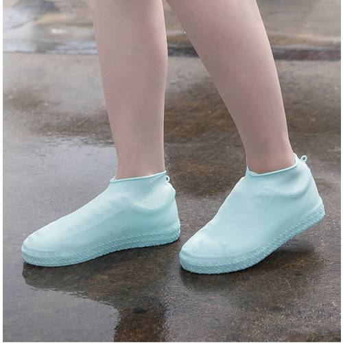 Thicken Silicone Rain Boots Waterproof Shoe Cover Transparent Non-Slip Rainproof Suit Impermeable Hombre Coat Women Universal