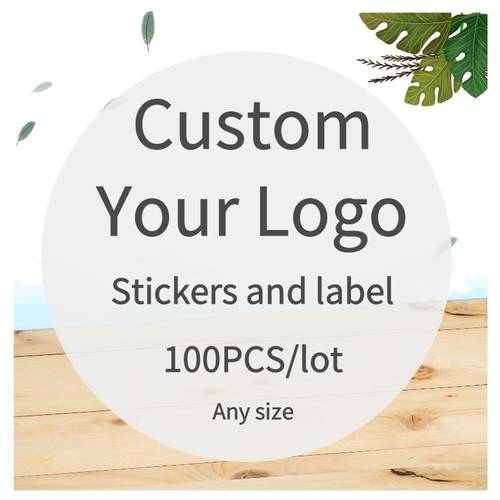100PCS custom sticker and Customized LOGO/Wedding stickers/Design Your Own Stickers/Personalized stickers Food & Beverage Labels
