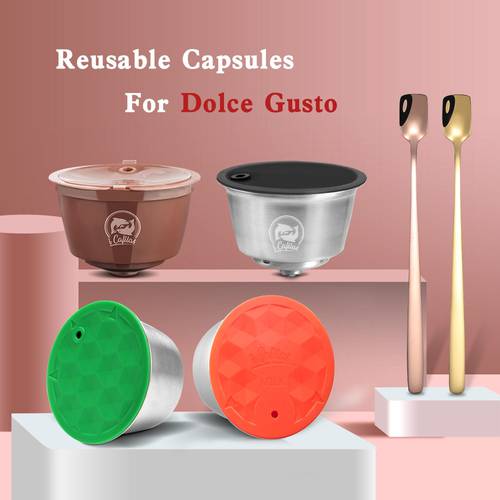 Refillable Coffee Capsule For Dolce Gusto Reusable Refill Cup Environment Friendly Stainless Steel Coffee Pods For Min Me