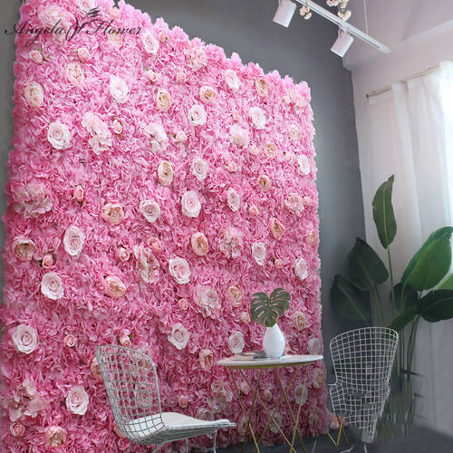Cheap40*60cm Dahlia Rose Artificial Flower Wall Panel Decor BackWedding Party Event Birthday Shop Scene Layout Customizable
