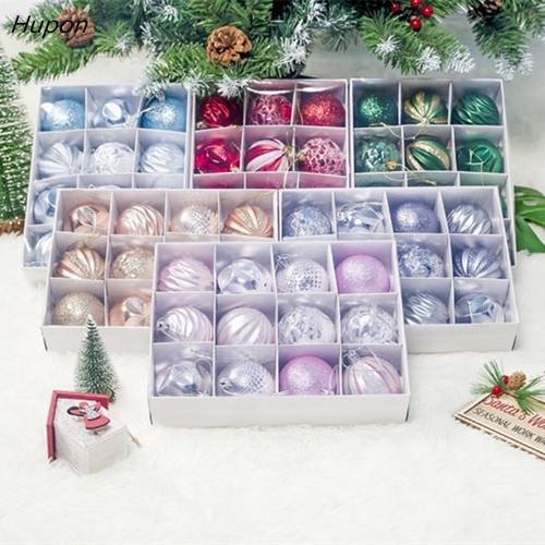 12pcs Christmas Tree Decorations Balls Bauble Xmas Party Hanging Ball Ornament Decorations for Home Christmas Gift Kerst natale