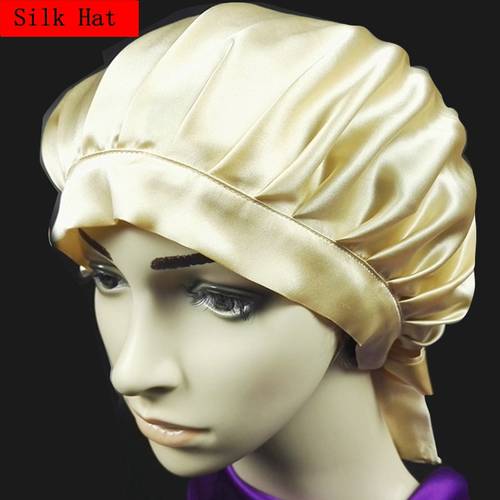 2pcs 100% Mulberry Silk Nightcap Hair Styling Pure Silk Sleeping Hat
