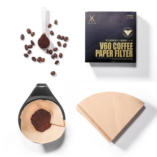 ICafilas New Wooden Hand V60 Dripper Paper Coffee Filter 102 coffee strainer Bag Espresso Tea Infuser Accessories