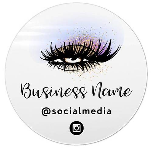 Eyelash extension label design logo sticker, Eyelash logo business sticker, Lashes custom logo sticker, Business lash logo stick