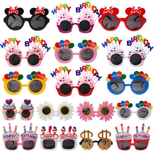 Happy Birthday Glasses 18th 30th 40th Birthday Decorations Photo Booth Props Party Accessories Kids Funny Glasses
