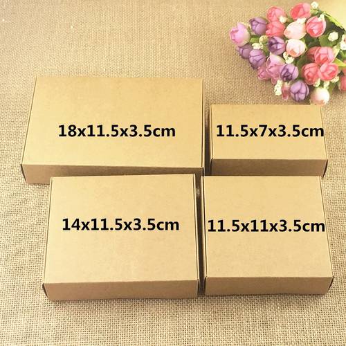 50pcs/lot Kraft Paper Gift Packing Boxes Blank Soap Box,Jewelry/ Wedding/Party /Candy/carft/accessories Storage Box