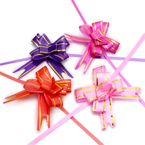 Lucia crafts 20pcs/lot 21*1.5cm Gift Ribbon birthday Party decoration Packing Pull Bow Ribbon Flower Accessories H0605